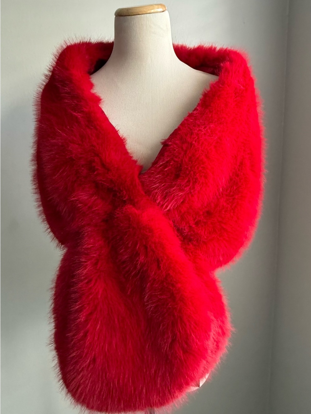 Melifluos Faux Fur Scarf / Neck Warmer
Red